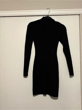 Abercrombie & Fitch Black Long-Sleeve Turtleneck Knit Dress